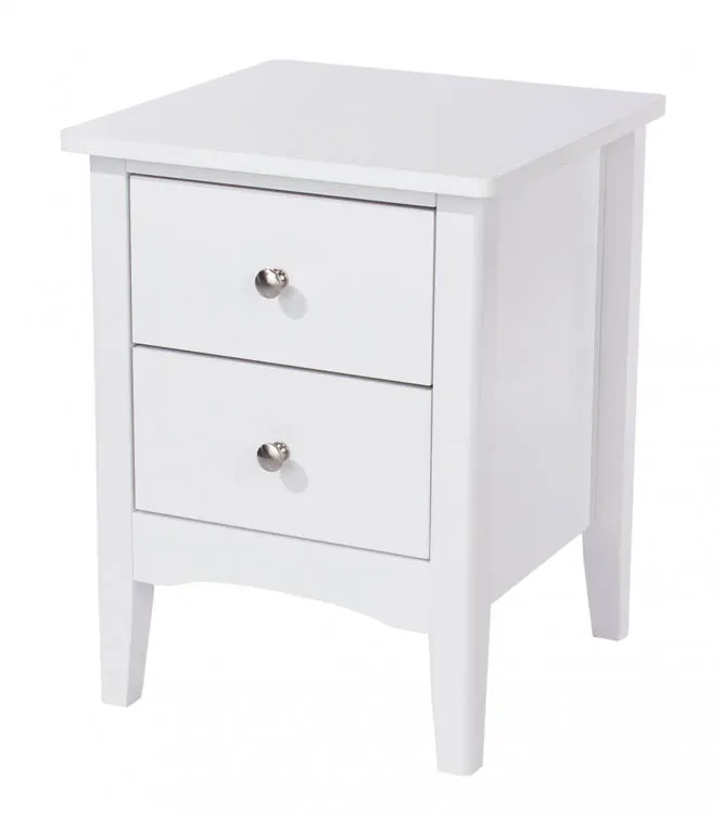 Core Core Como White 2 Petite Drawer Bedside Table