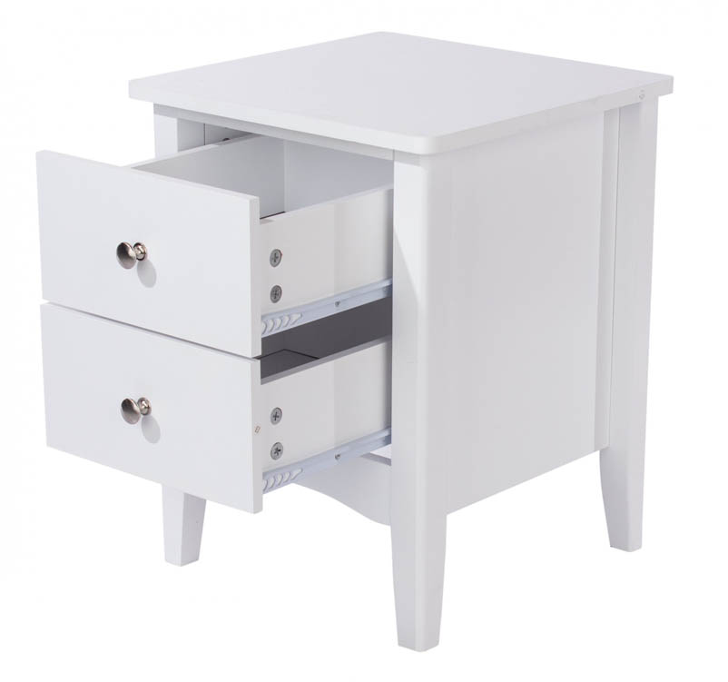 Core Products Core Como White 2 Petite Drawer Bedside Cabinet (Flat Packed)