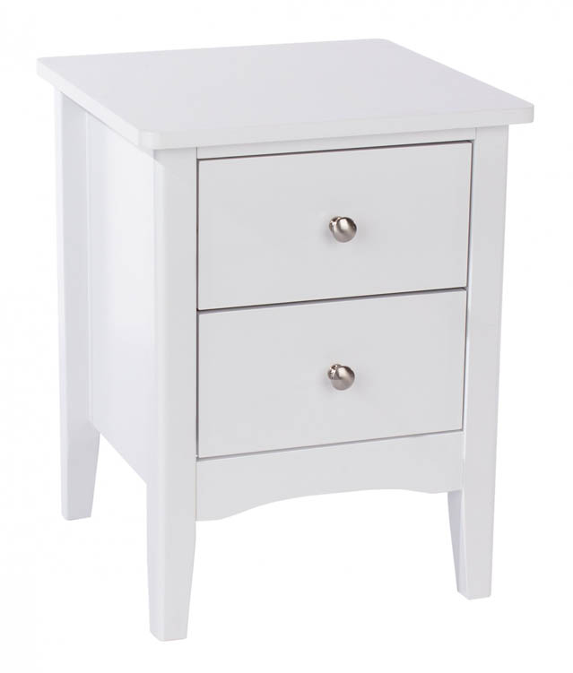 Core Products Core Como White 2 Petite Drawer Bedside Cabinet (Flat Packed)