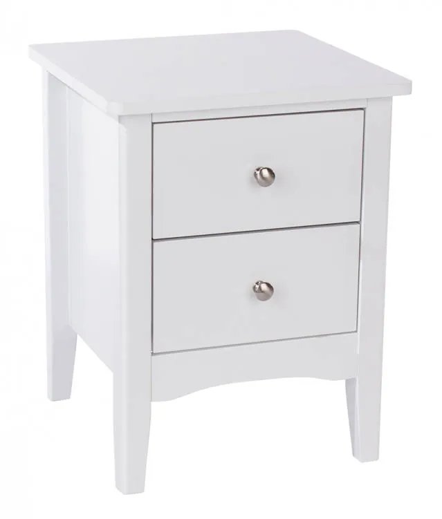 Core Core Como White 2 Petite Drawer Bedside Table