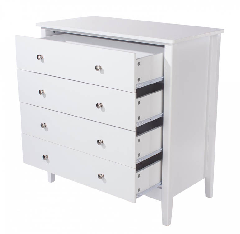 Core Products Core Como White 4 Drawer Chest of Drawers (Flat Packed)