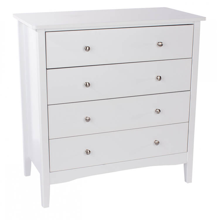 Core Products Core Como White 4 Drawer Chest of Drawers (Flat Packed)