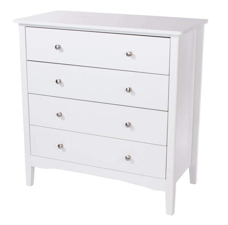 Core Products Core Como White 4 Drawer Chest of Drawers (Flat Packed)