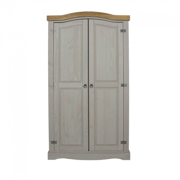 Core Products Core Corona Grey and Pine 2 Door Wardrobe (Flat Packed)
