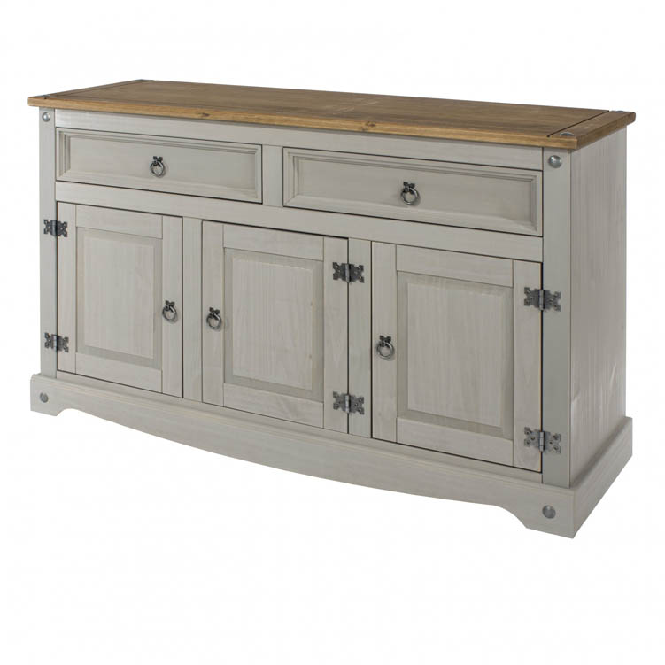Core Products Core Corona Grey and Pine Medium Sideboard (Flat Packed)