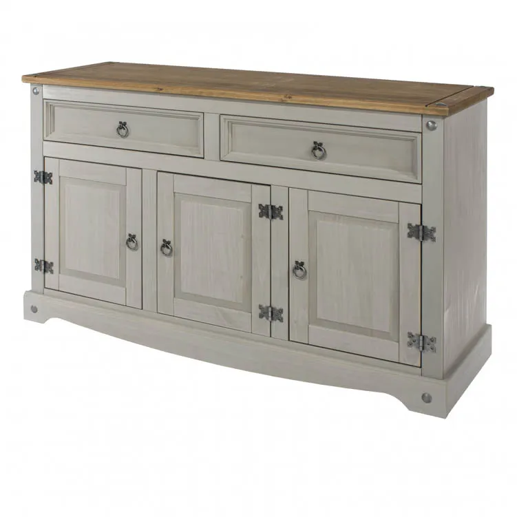 Core Core Corona Grey and Waxed Pine Medium Sideboard