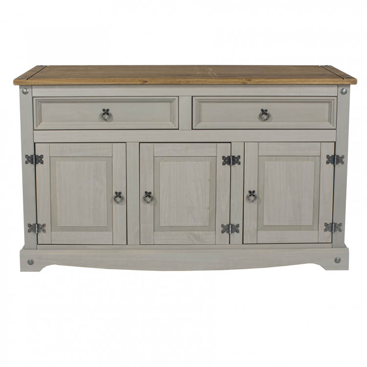 Core Products Core Corona Grey and Pine Medium Sideboard (Flat Packed)