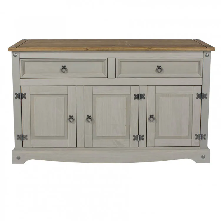 Core Core Corona Grey and Waxed Pine Medium Sideboard