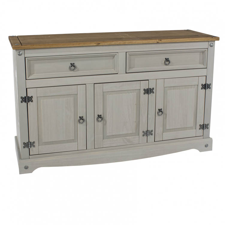 Core Products Core Corona Grey and Pine Medium Sideboard (Flat Packed)