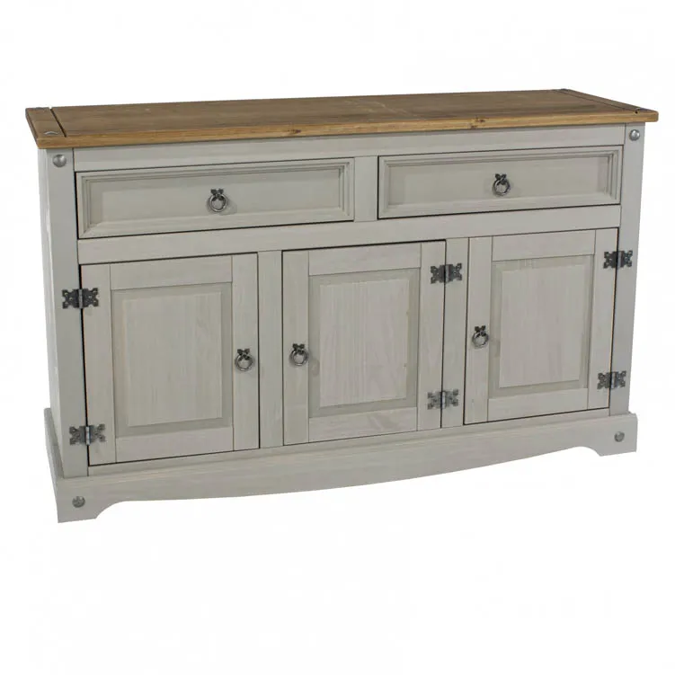 Core Core Corona Grey and Waxed Pine Medium Sideboard