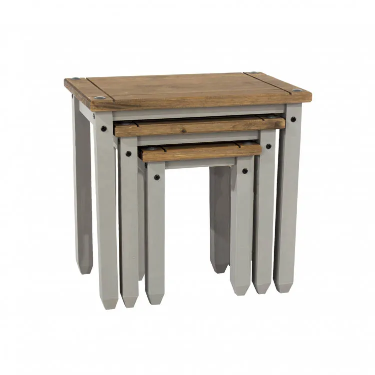 Core Products Core Corona Grey and Pine Nest of Tables