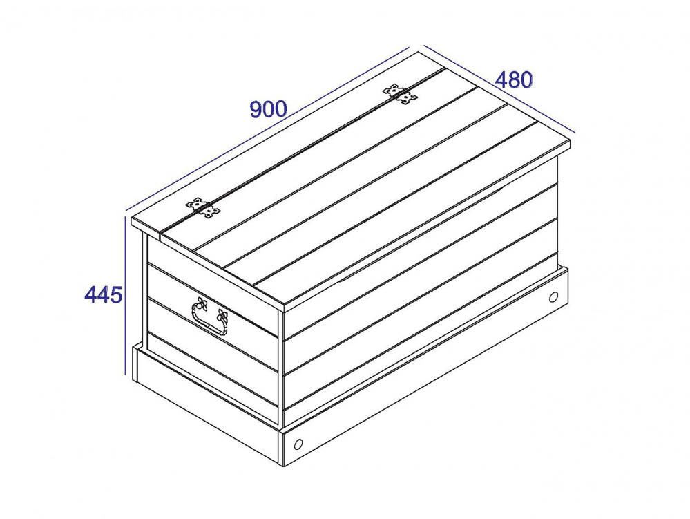 Core Products Core Corona Grey and Pine Blanket Box (Flat Packed)