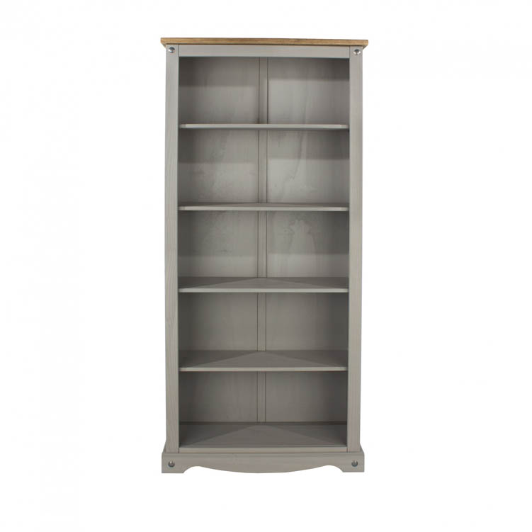 Core Products Core Corona Grey and Pine Tall Bookcase (Flat Packed)