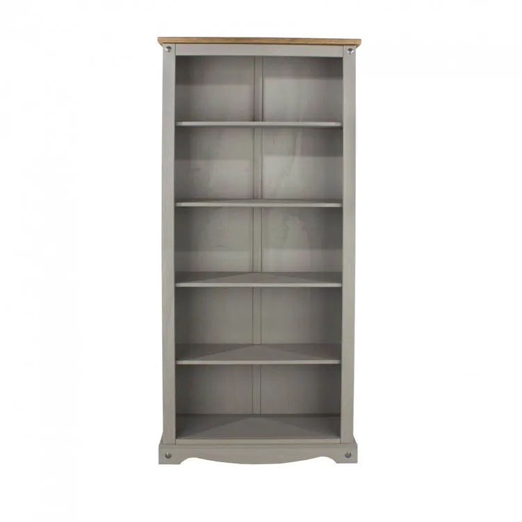 Core Core Corona Grey and Waxed Pine Tall Bookcase