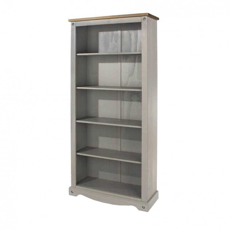 Core Products Core Corona Grey and Pine Tall Bookcase (Flat Packed)