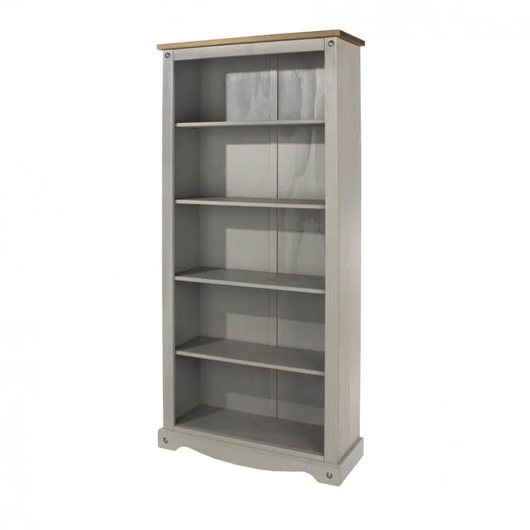 Core Core Corona Grey and Waxed Pine Tall Bookcase