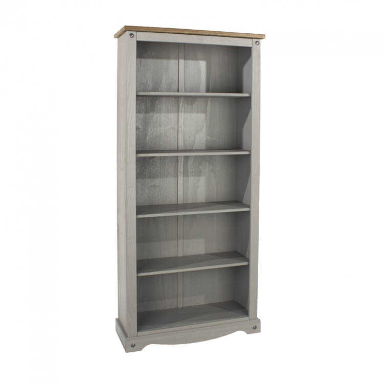 Core Products Core Corona Grey and Pine Tall Bookcase (Flat Packed)