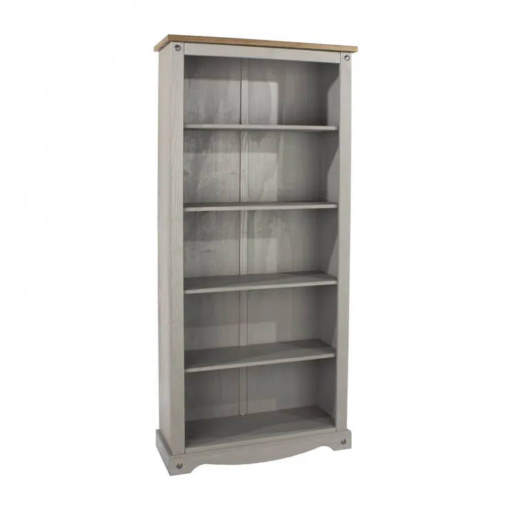 Core Core Corona Grey and Waxed Pine Tall Bookcase