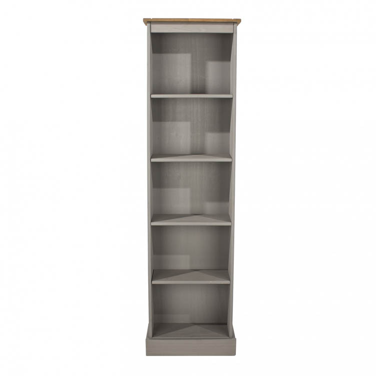 Core Products Core Corona Grey and Pine Tall Narrow Bookcases (Flat Packed)