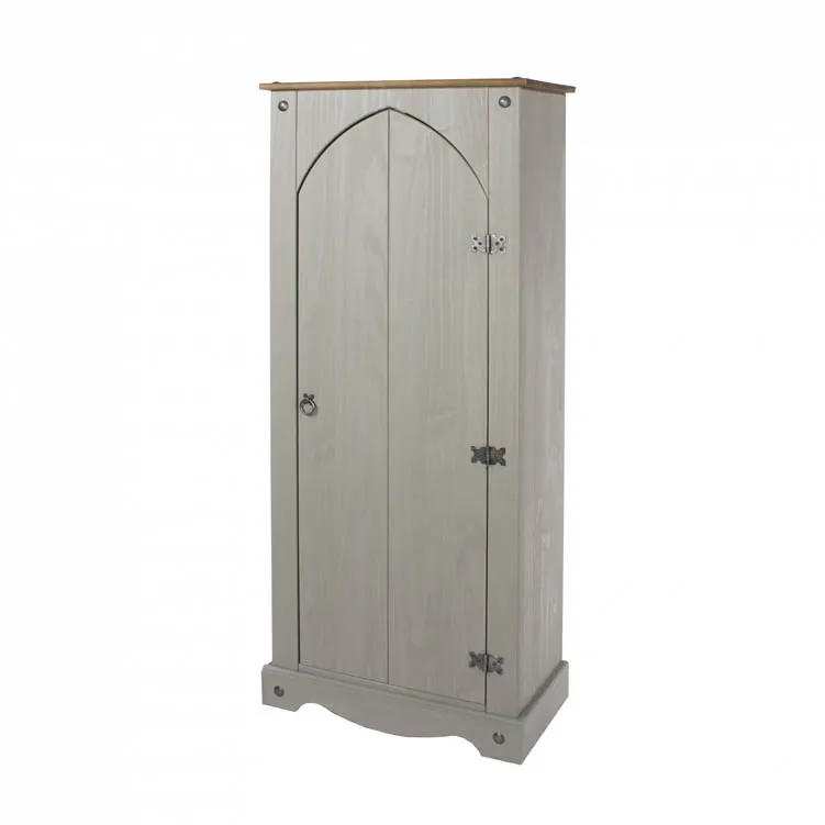 Core Core Corona Grey and Waxed Pine Vestry Cupboard