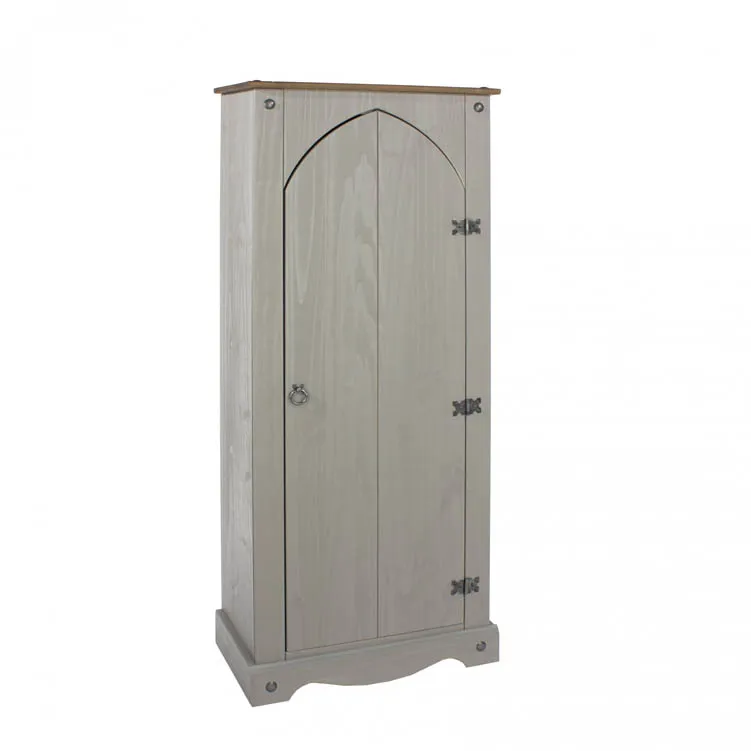Core Core Corona Grey and Waxed Pine Vestry Cupboard