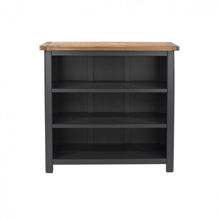 Core Products Core Dunkeld Midnight Blue and Oak Low Bookcase (Flat Packed)