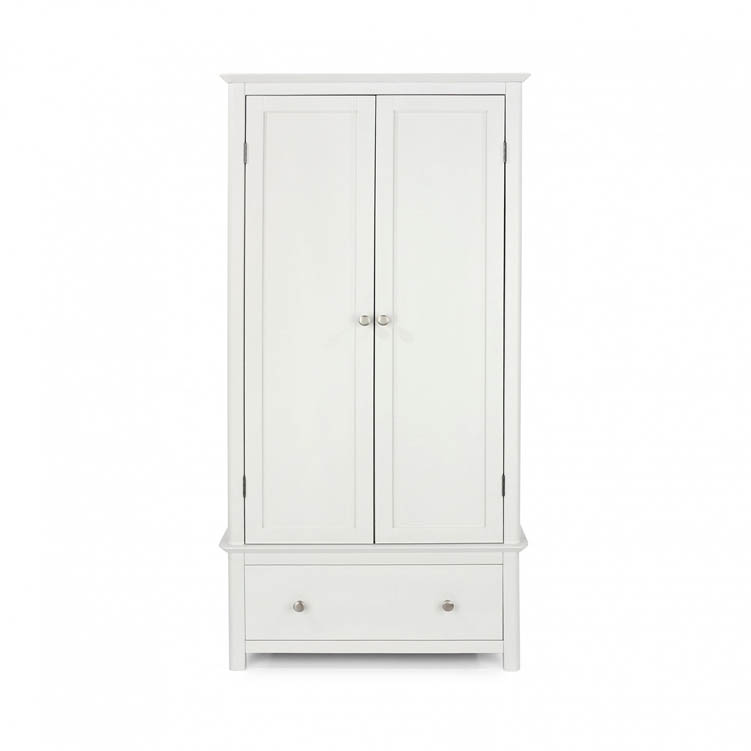 Core Products Core Nairn White 2 Door, 1 Drawer Wardrobe (Flat Packed)