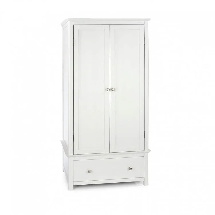 Core Products Core Nairn White 2 Door, 1 Drawer Wardrobe