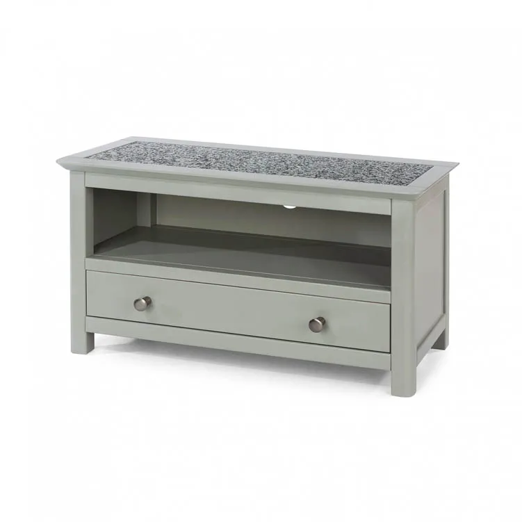 Core Products Core Perth Grey Painted with Grey Stone Inset 1 Drawer TV Unit