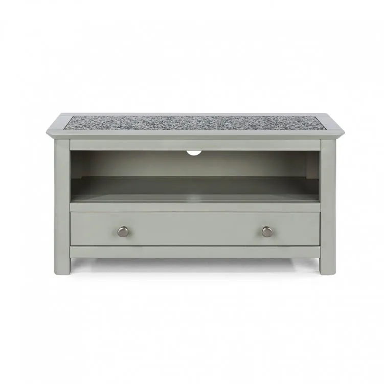 Core Products Core Perth Grey Painted with Grey Stone Inset 1 Drawer TV Unit