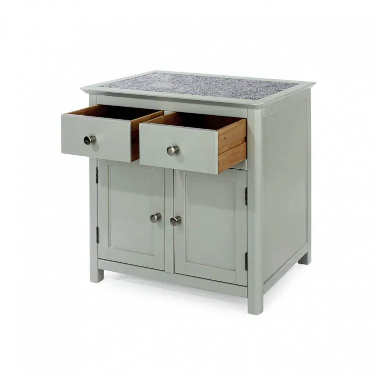 Core Products Core Perth Grey Painted with Grey Stone Inset 2 Door 2 Drawer Sideboard