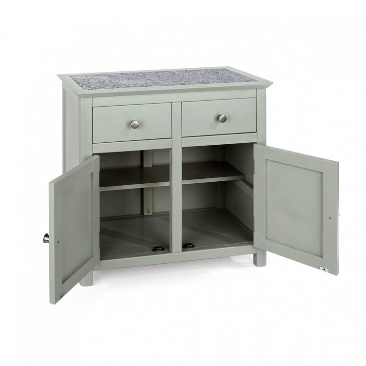 Core Products Core Perth Grey Painted with Grey Stone Inset 2 Door 2 Drawer Sideboard (Flat Packed)