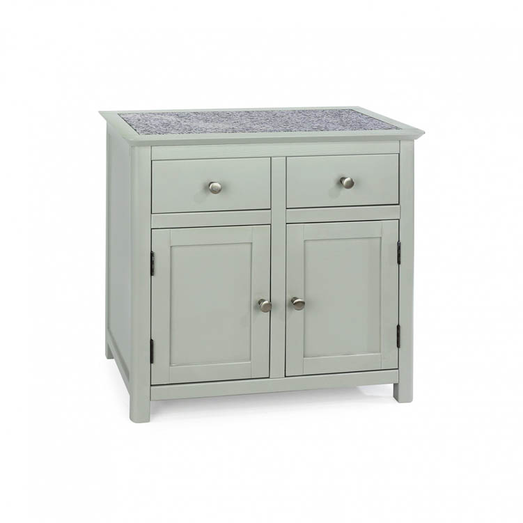 Core Products Core Perth Grey Painted with Grey Stone Inset 2 Door 2 Drawer Sideboard (Flat Packed)