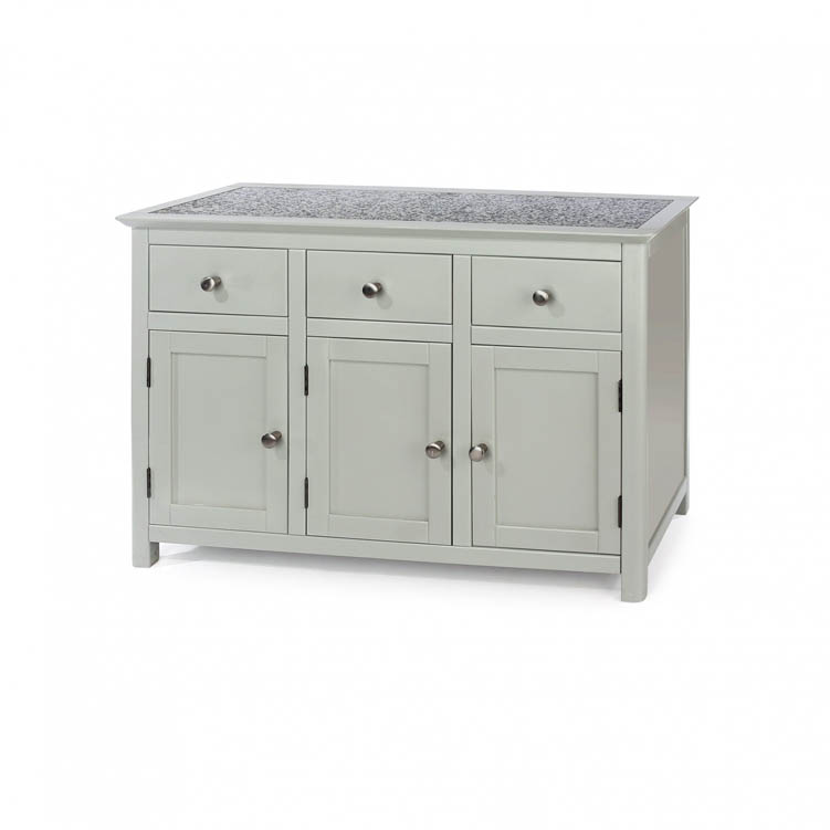 Core Products Core Perth Grey Painted with Grey Stone Inset 3 Door 3 Drawer Sideboard (Flat Packed)