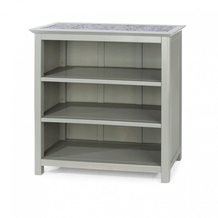 Core Products Core Perth Grey Painted with Grey Stone Inset Low Bookcase (Flat Packed)