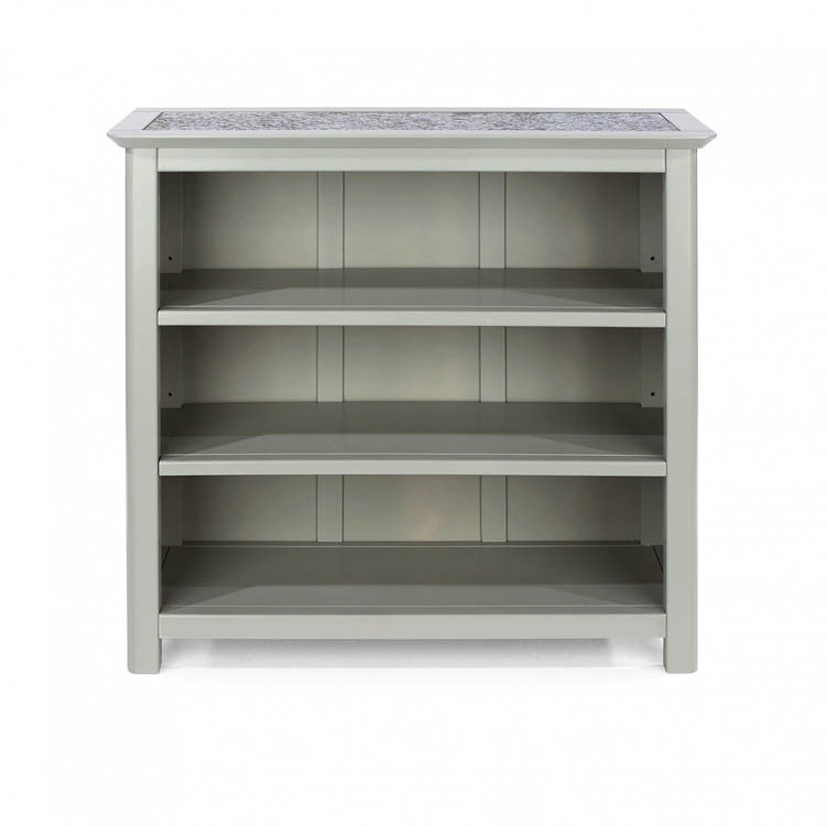 Core Products Core Perth Grey Painted with Grey Stone Inset Low Bookcase (Flat Packed)