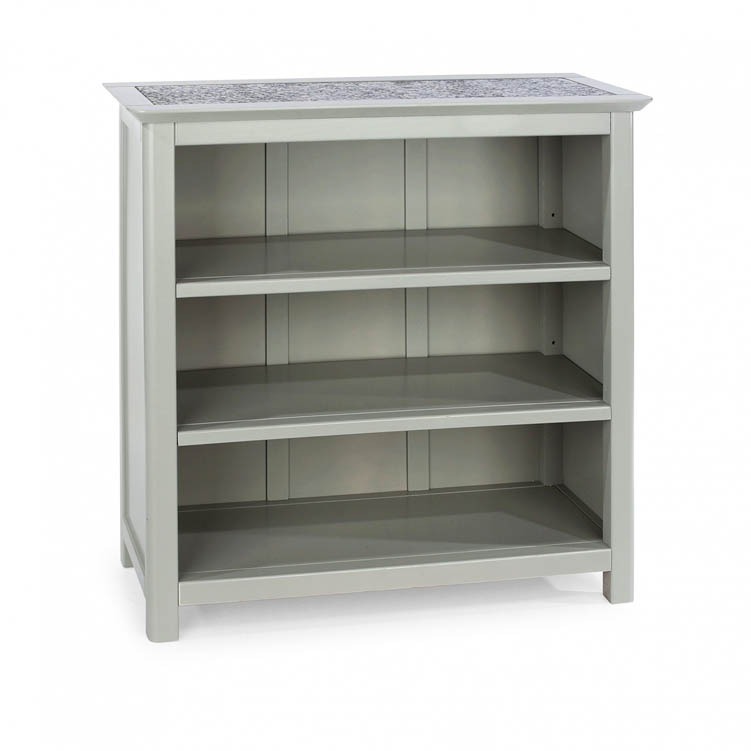 Core Products Core Perth Grey Painted with Grey Stone Inset Low Bookcase (Flat Packed)