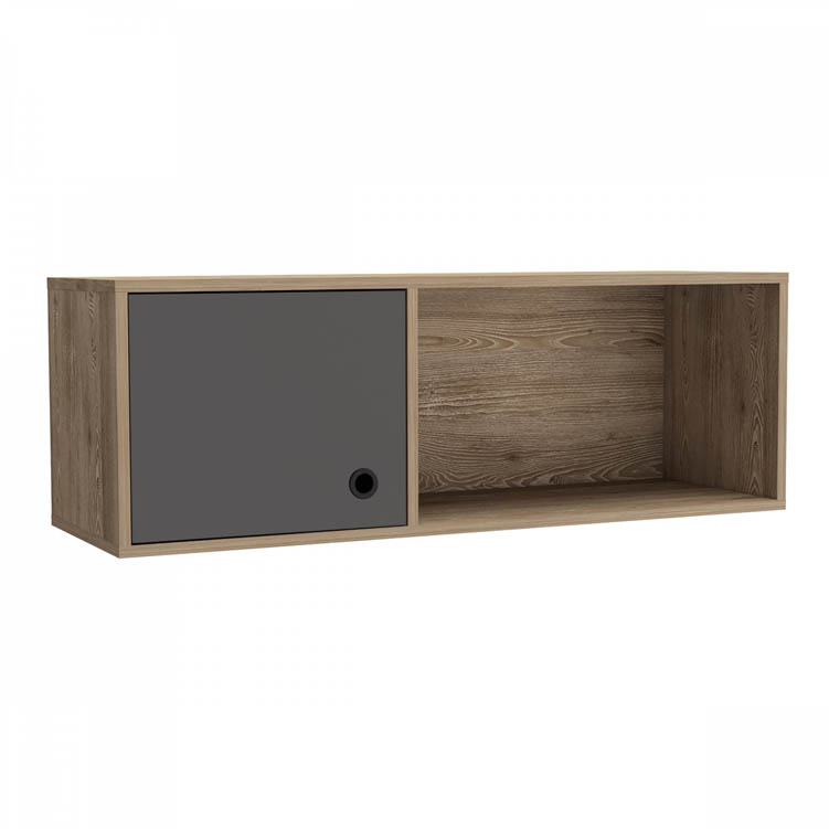 Core Products Core Vegas Bleached Oak and Grey Wall Storage Unit (Flat Packed)