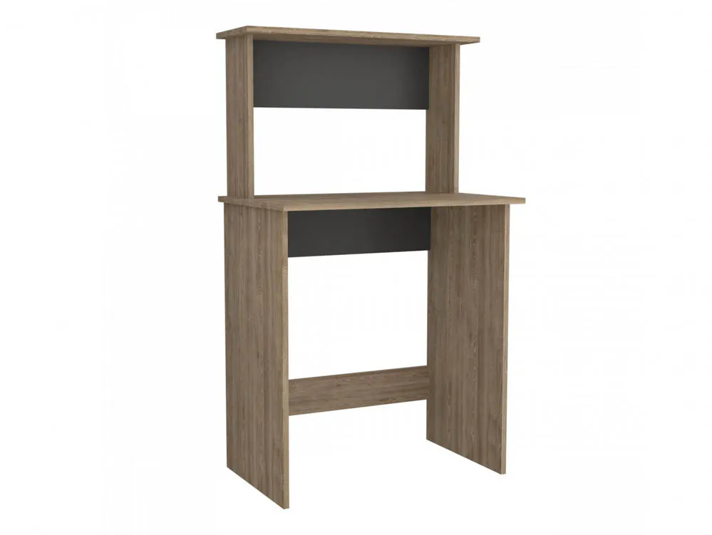 Core Products Core Vegas Oak and Grey Workstation with Keyboard Shelf