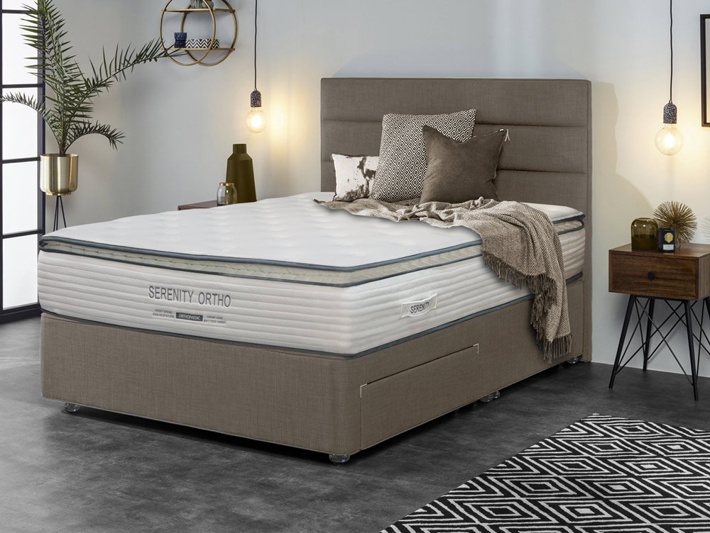 ASC ASC Serenity Ortho Pocket 1000 Pillowtop 4ft6 Double Mattress with Lunar Divan Base