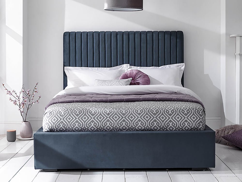 GFW GFW Milazzo 5ft Double Nightshadow Upholstered Fabric Ottoman Bed Frame