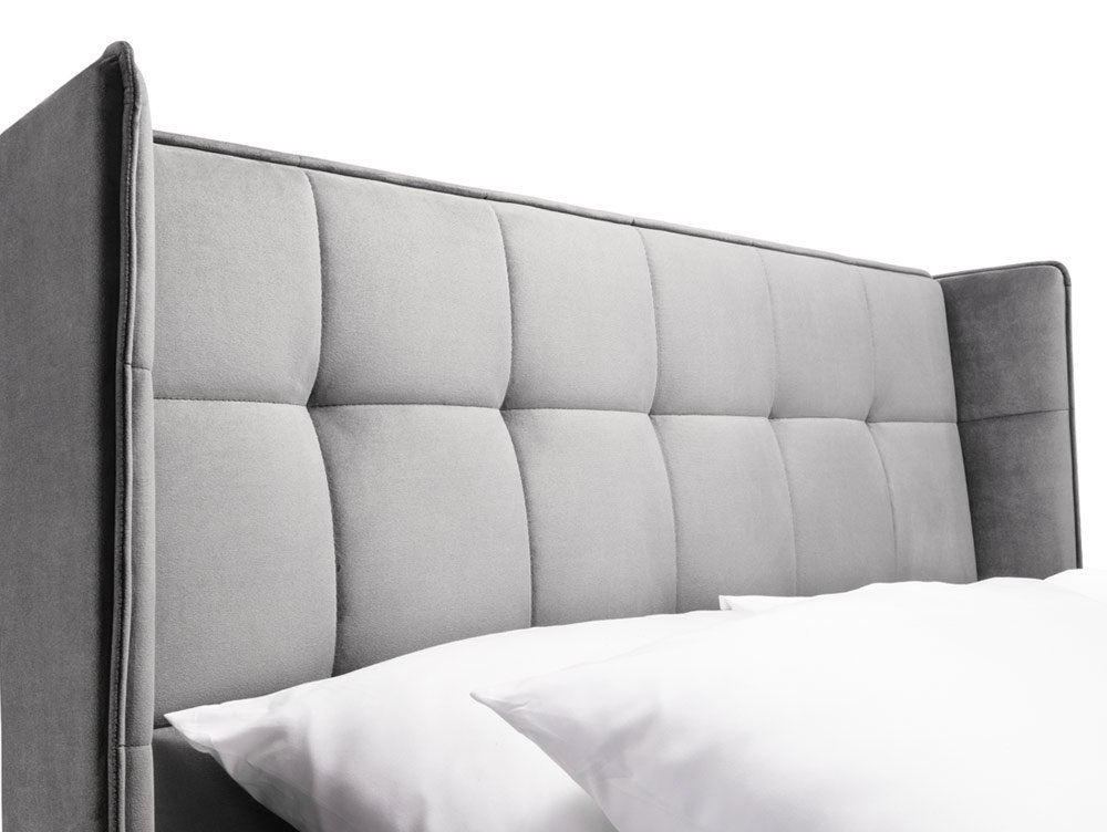 Julian Bowen Julian Bowen Gatsby 4ft6 Double Light Grey Upholstered Fabric Bed Frame