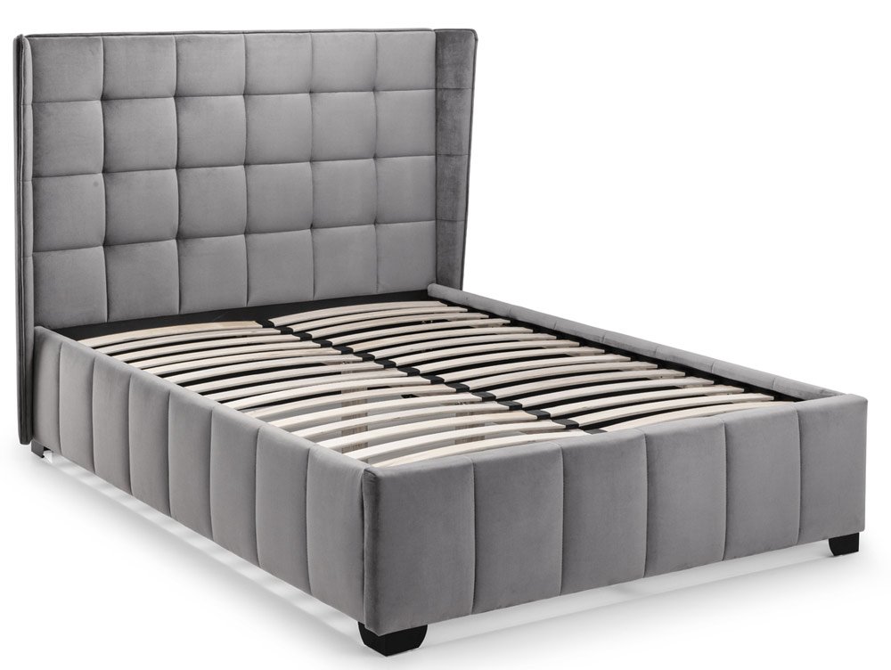Julian Bowen Julian Bowen Gatsby 4ft6 Double Light Grey Upholstered Fabric Bed Frame
