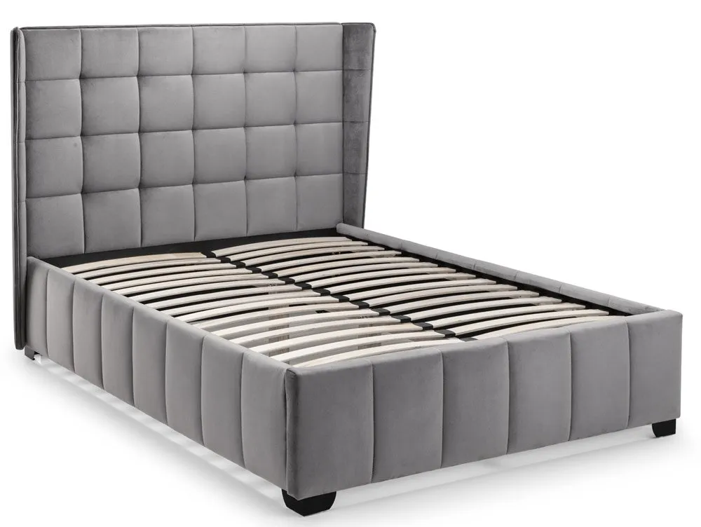 Julian Bowen Julian Bowen Gatsby Light Grey Fabric Ottoman Bed Frame