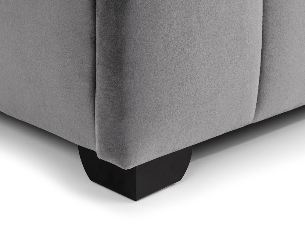 Julian Bowen Julian Bowen Gatsby 4ft6 Double Light Grey Upholstered Fabric Ottoman Bed Frame