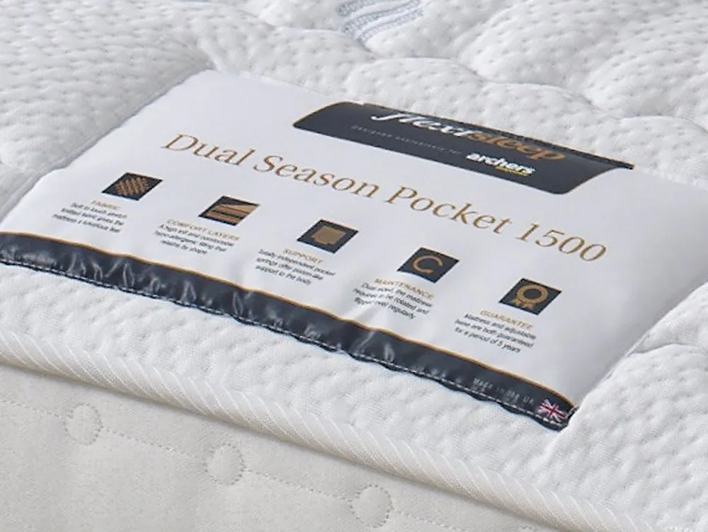 Flexisleep Flexisleep Dual Season Pocket 1500 Electric Adjustable 6ft Super King Size Bed (2 x 3ft)