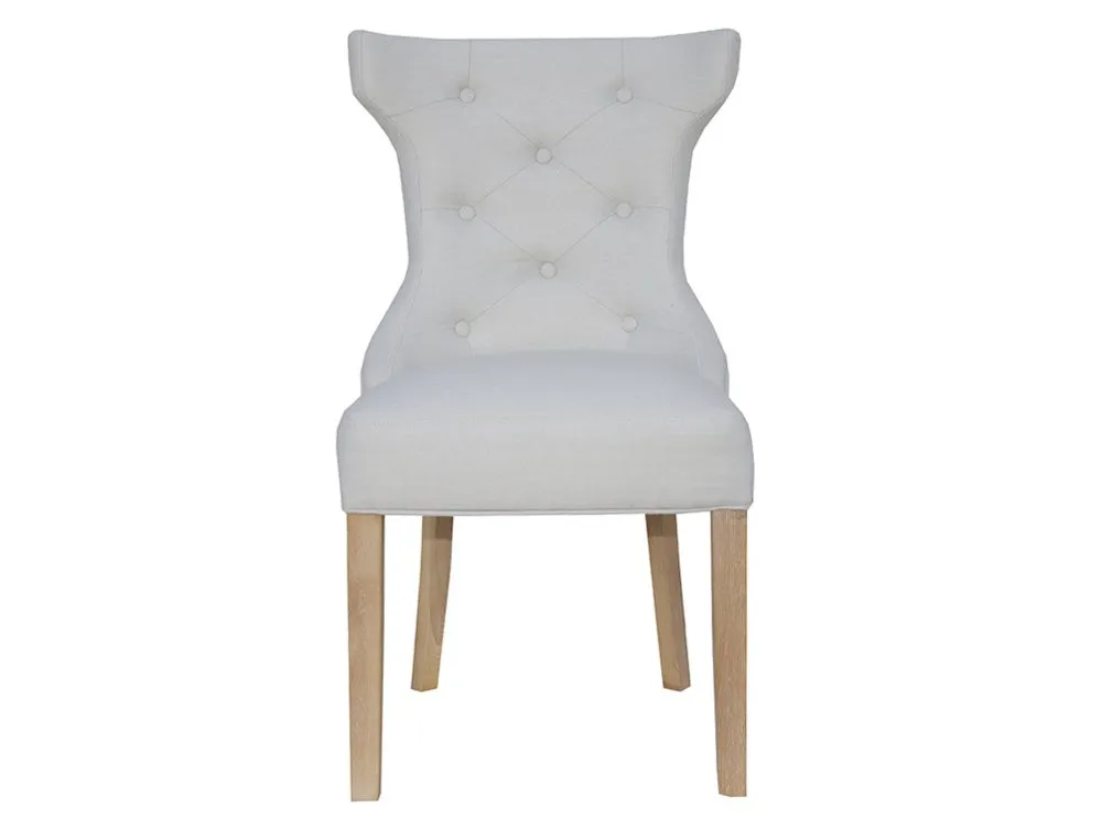 Kenmore Kenmore Kieran Natural Fabric Winged Dining Chair