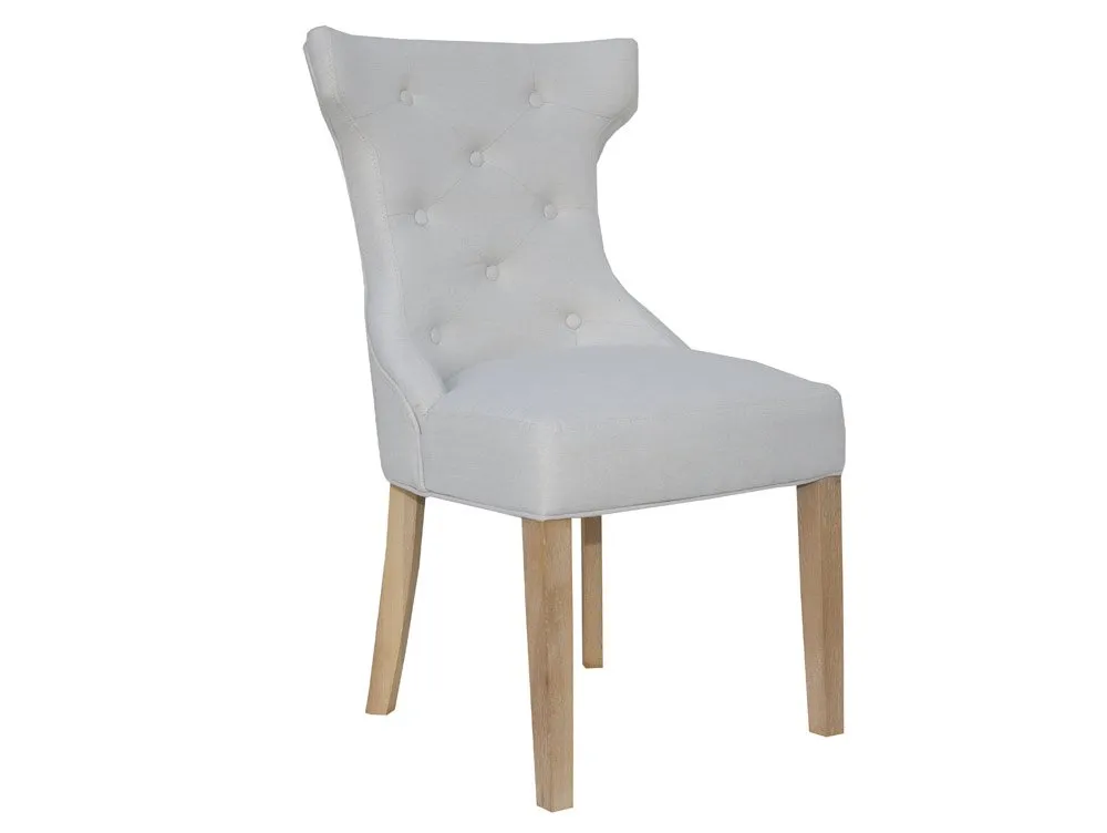 Kenmore Kenmore Kieran Natural Fabric Winged Dining Chair