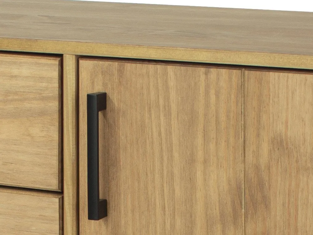 Core Core Texas 2 Door 3 Drawer Waxed Pine Medium Wooden Sideboard