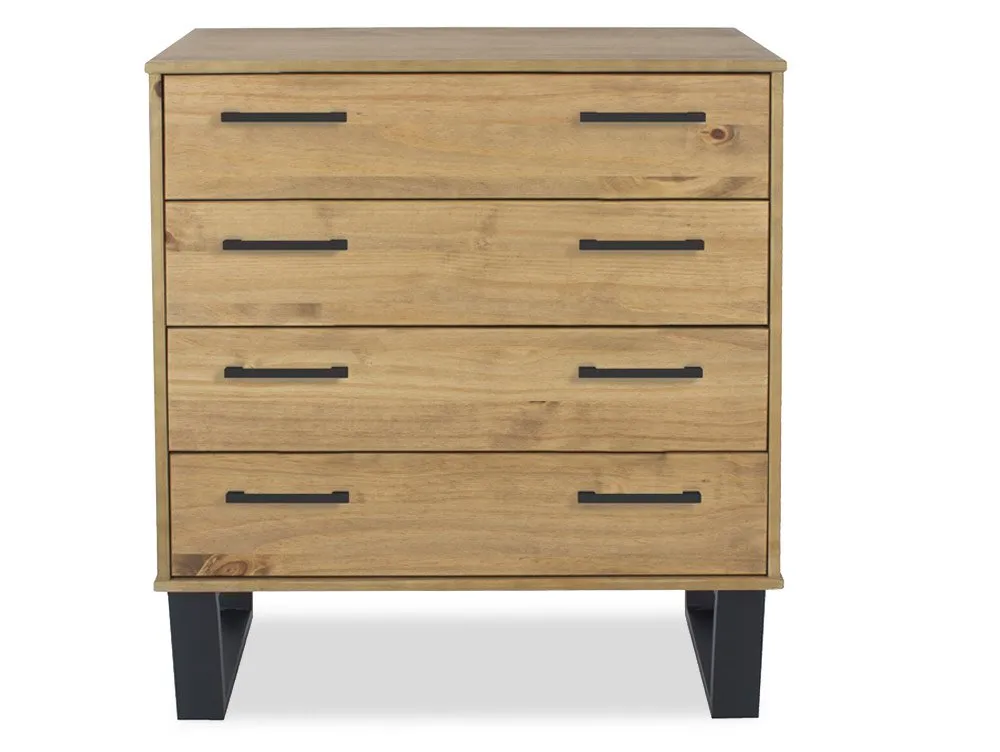 Core Core Texas Waxed Pine 4 Drawer Wooden Chest of Drawers